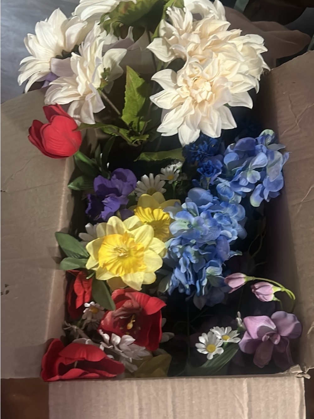 Assorted Artificial Flowers - Mixed Colors